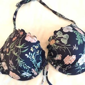 Navy and Floral Bikini